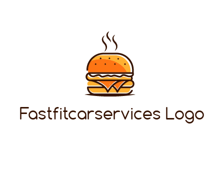 steaming burger logo