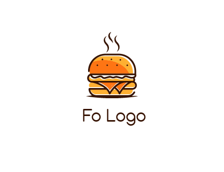 steaming burger logo