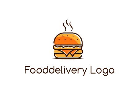 steaming burger logo