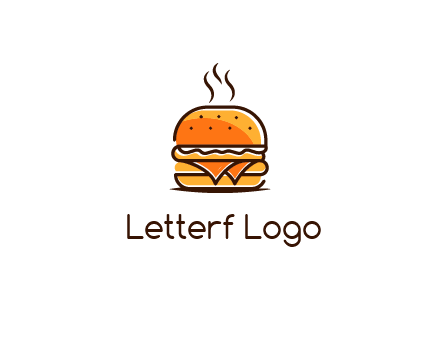 steaming burger logo