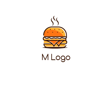 steaming burger logo