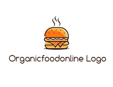 steaming burger logo