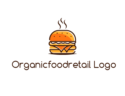 steaming burger logo