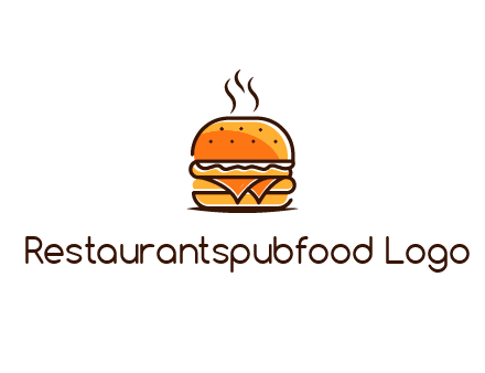 steaming burger logo