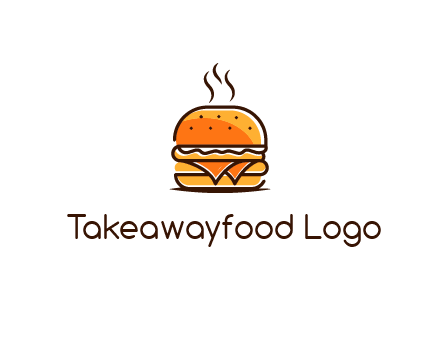 steaming burger logo