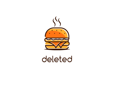 steaming burger logo