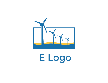 renewable energy logo showcasing windmills