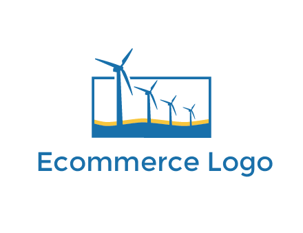 renewable energy logo showcasing windmills