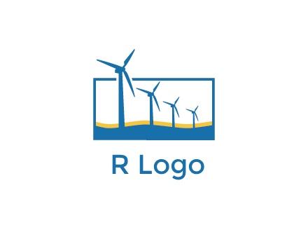 renewable energy logo showcasing windmills