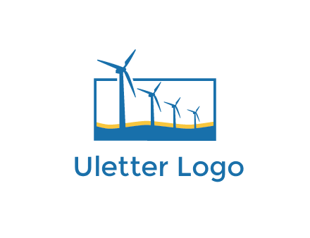 renewable energy logo showcasing windmills