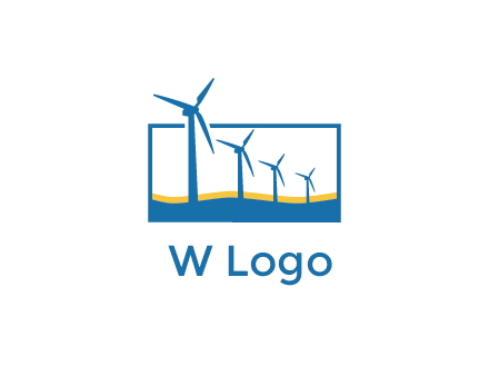 renewable energy logo showcasing windmills