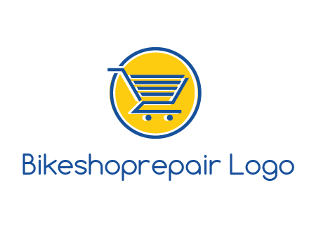 round retail logo showing a shopping cart