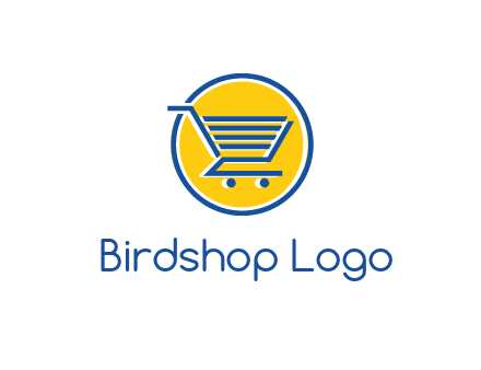 round retail logo showing a shopping cart