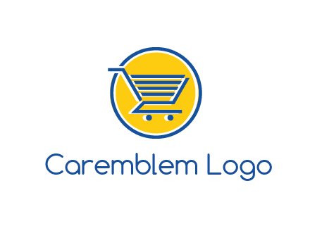 round retail logo showing a shopping cart