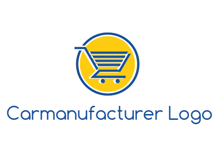 round retail logo showing a shopping cart