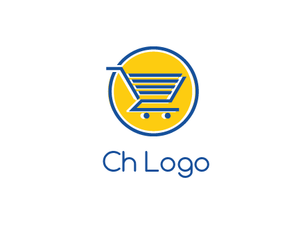 round retail logo showing a shopping cart