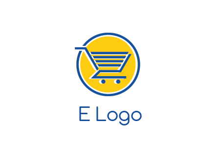 round retail logo showing a shopping cart