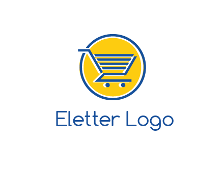 round retail logo showing a shopping cart