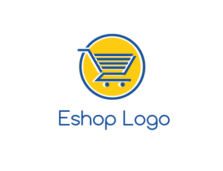 round retail logo showing a shopping cart