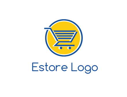 round retail logo showing a shopping cart