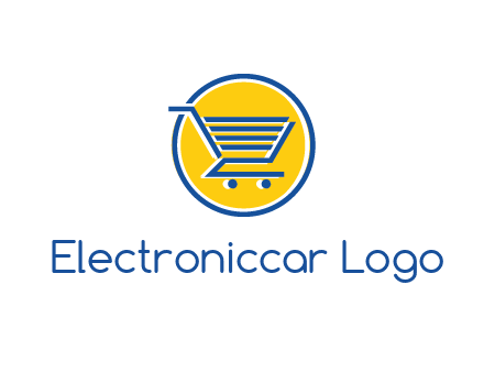 round retail logo showing a shopping cart