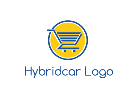 round retail logo showing a shopping cart