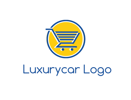 round retail logo showing a shopping cart