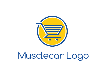 round retail logo showing a shopping cart