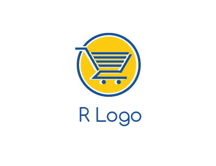 round retail logo showing a shopping cart