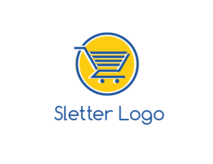 round retail logo showing a shopping cart