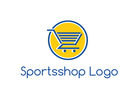 round retail logo showing a shopping cart