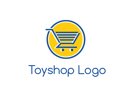 round retail logo showing a shopping cart