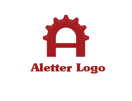 gear incorporate with letter A logo