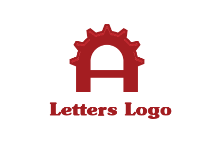 gear incorporate with letter A logo