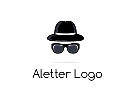 sunglasses and hat logo