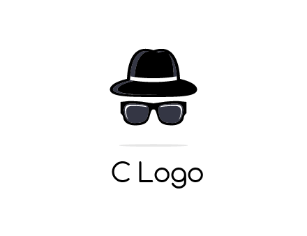 sunglasses and hat logo