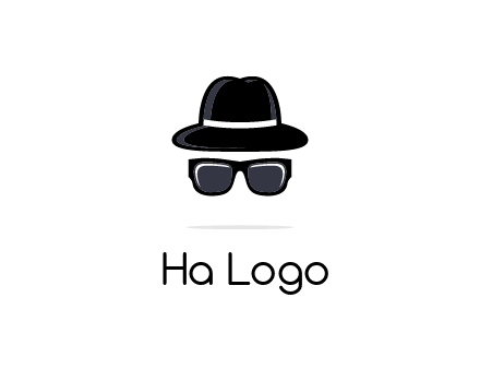 sunglasses and hat logo
