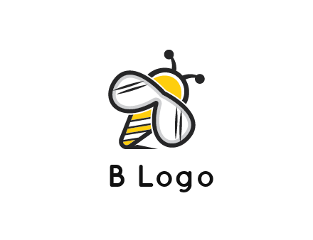 honeybee logo with glasses as wings