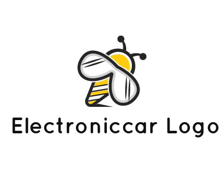 honeybee logo with glasses as wings