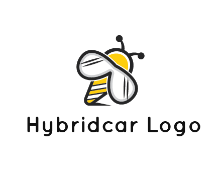 honeybee logo with glasses as wings