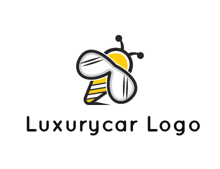 honeybee logo with glasses as wings