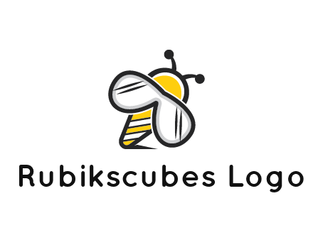 honeybee logo with glasses as wings