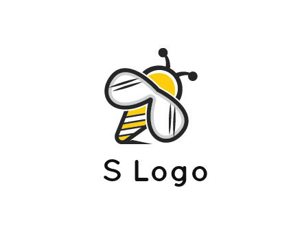 honeybee logo with glasses as wings