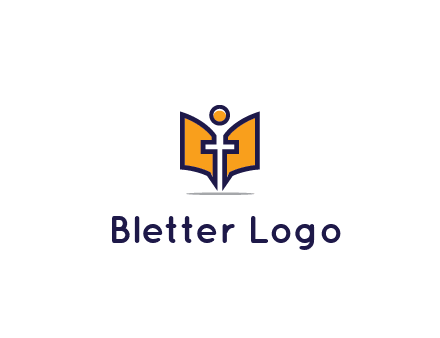 spirituality logo with Christian religious symbols like the Bible and cross