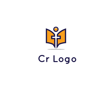 spirituality logo with Christian religious symbols like the Bible and cross