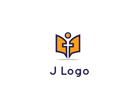 spirituality logo with Christian religious symbols like the Bible and cross