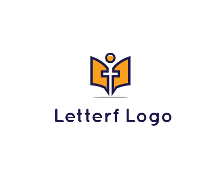 spirituality logo with Christian religious symbols like the Bible and cross