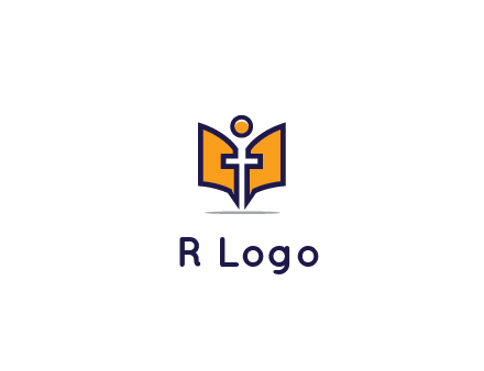 spirituality logo with Christian religious symbols like the Bible and cross