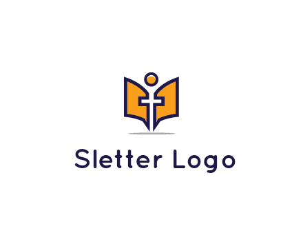 spirituality logo with Christian religious symbols like the Bible and cross