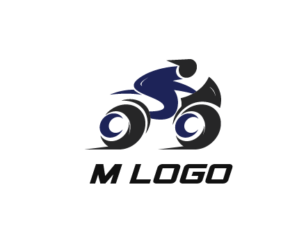 biker icon for a motorcycle logo